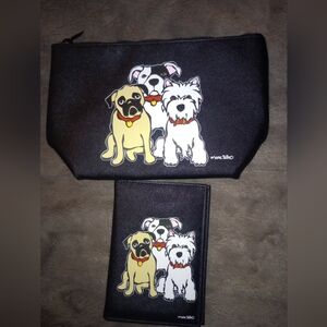 Marc Tetro Dog Print Travel Wallet and Pouch Set